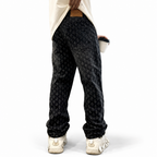 Jacquard Distressed Jeans