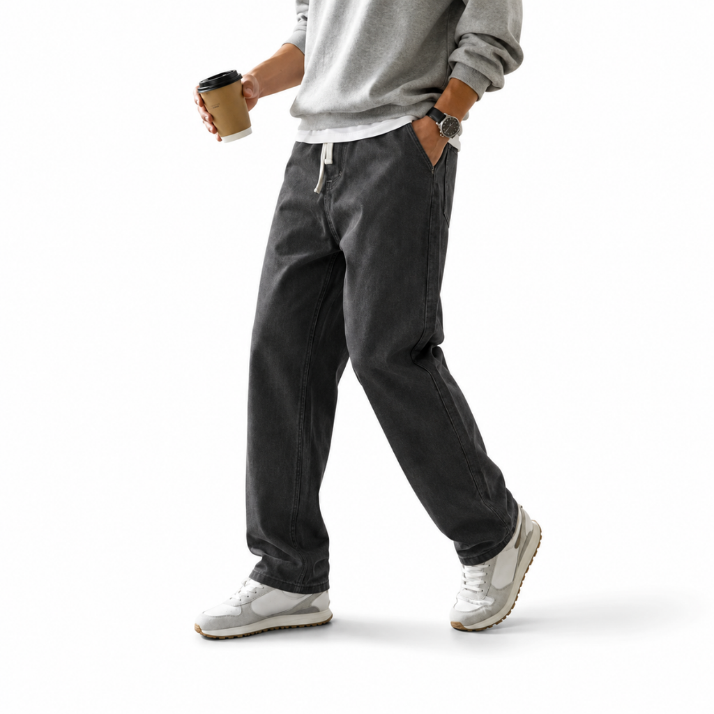 Fleece Wide-Leg Jeans