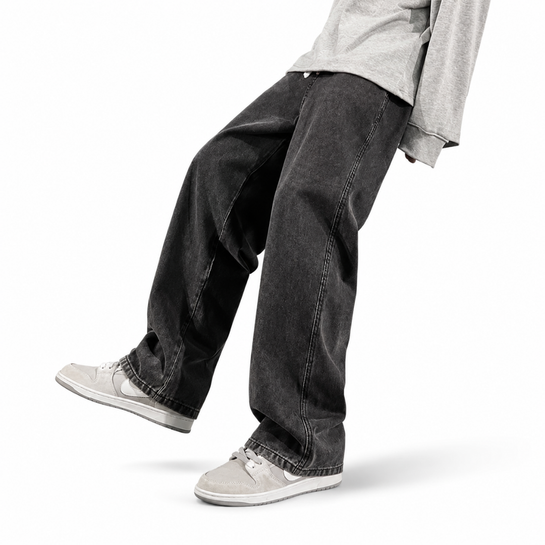 Fleece Wide-Leg Jeans
