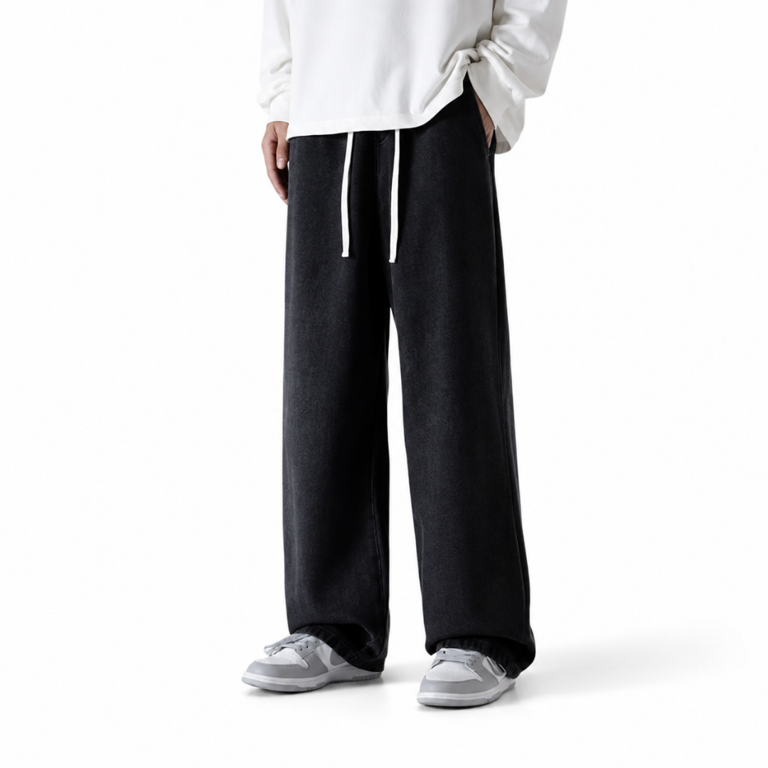Fleece Wide-Leg Jeans