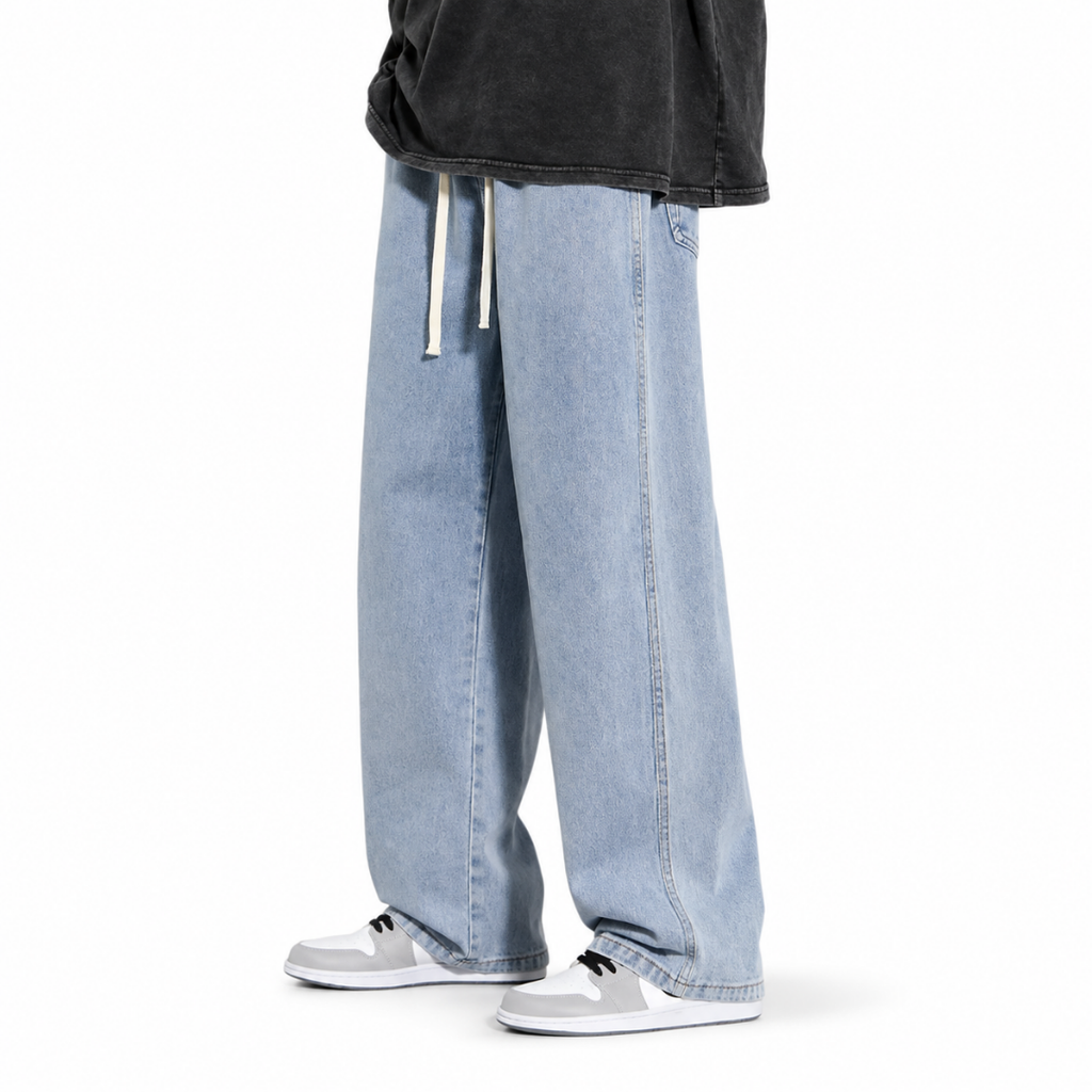 Fleece Wide-Leg Jeans