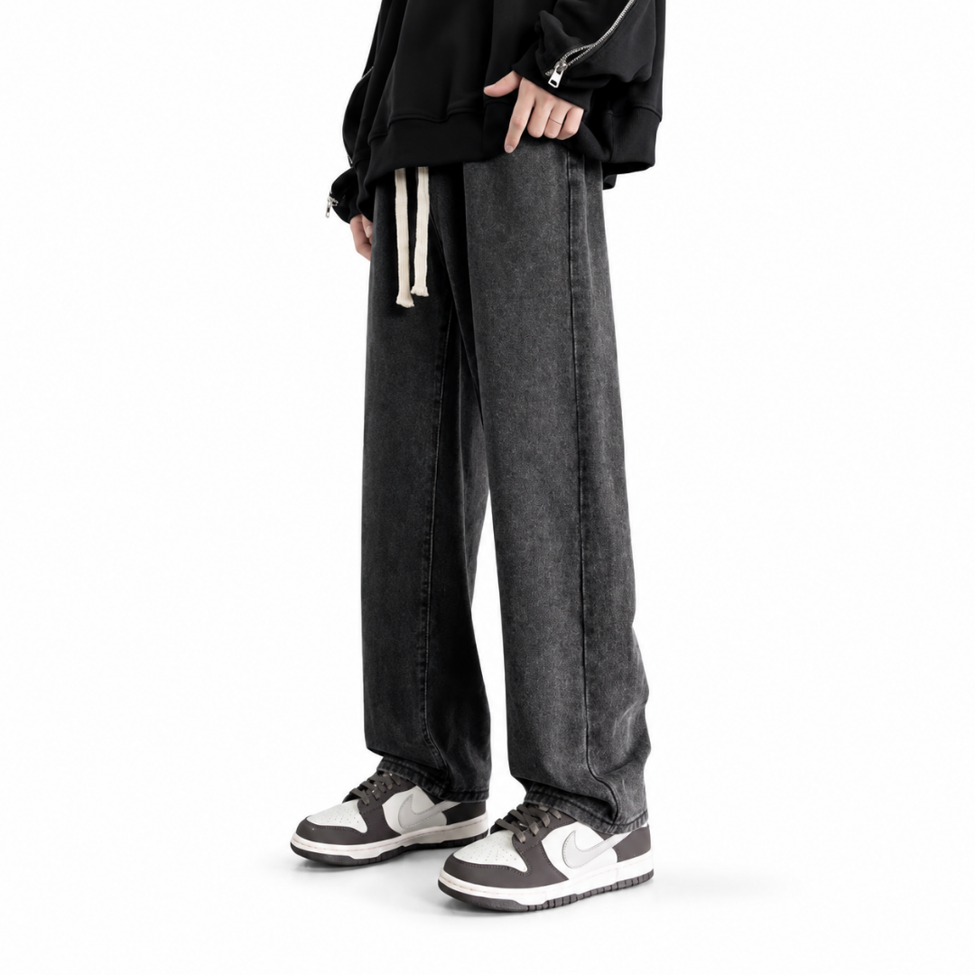 Fleece Wide-Leg Jeans