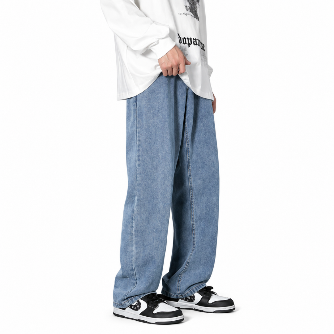 Korean Straight-Leg Jeans