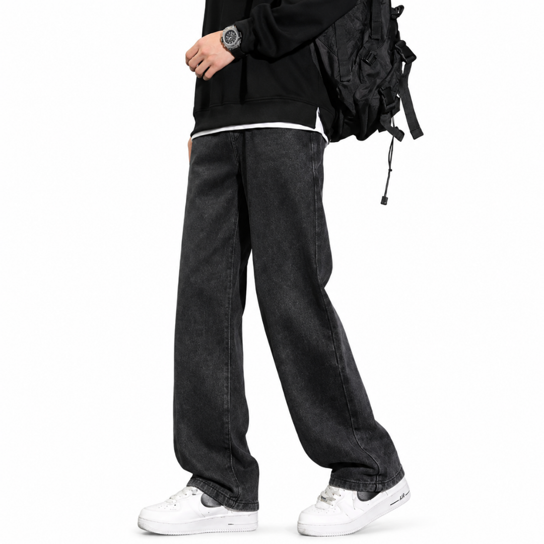 Korean Straight-Leg Jeans
