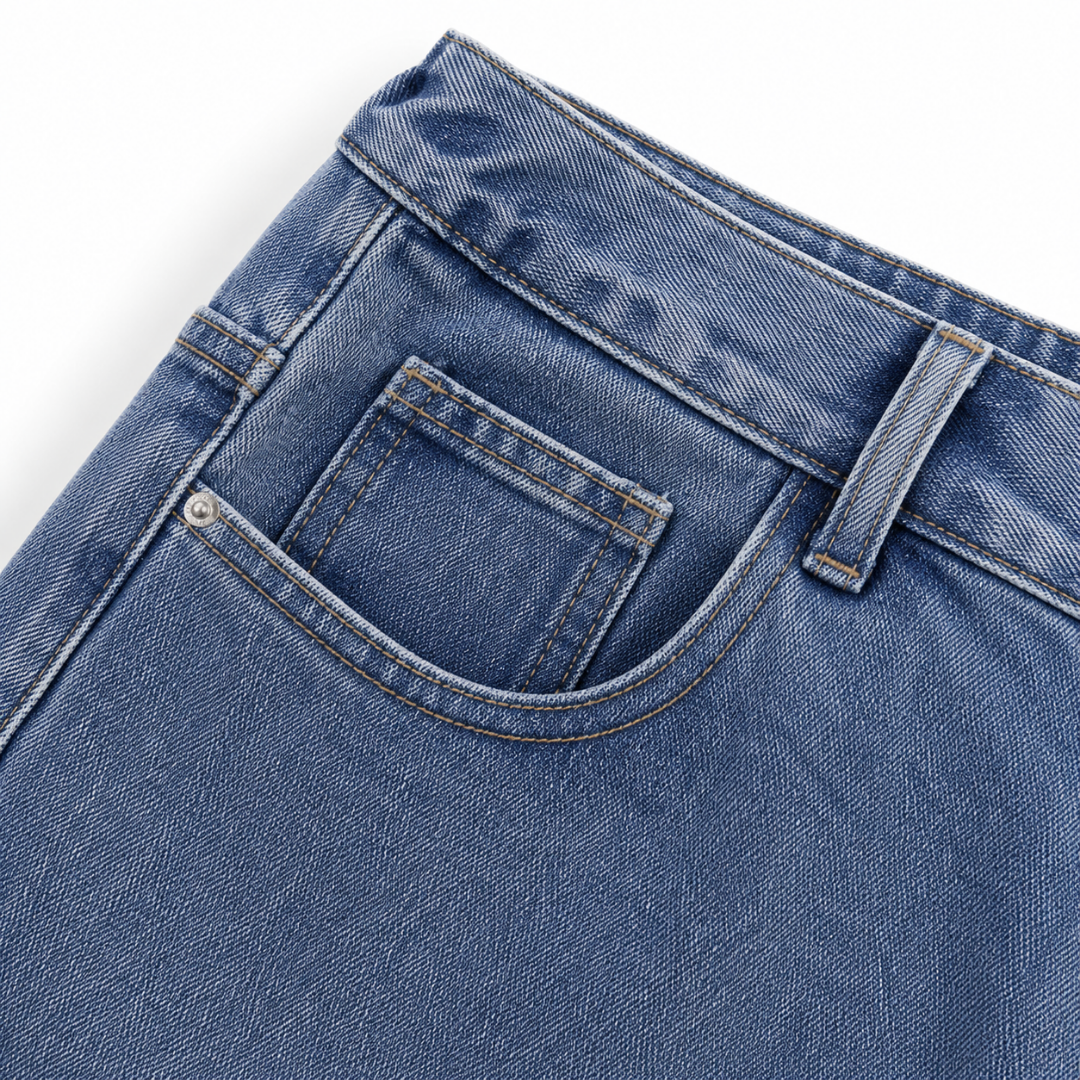 Korean Straight-Leg Jeans