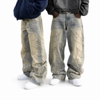 Embroidered Baggy Jeans