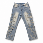 Embroidered Baggy Jeans