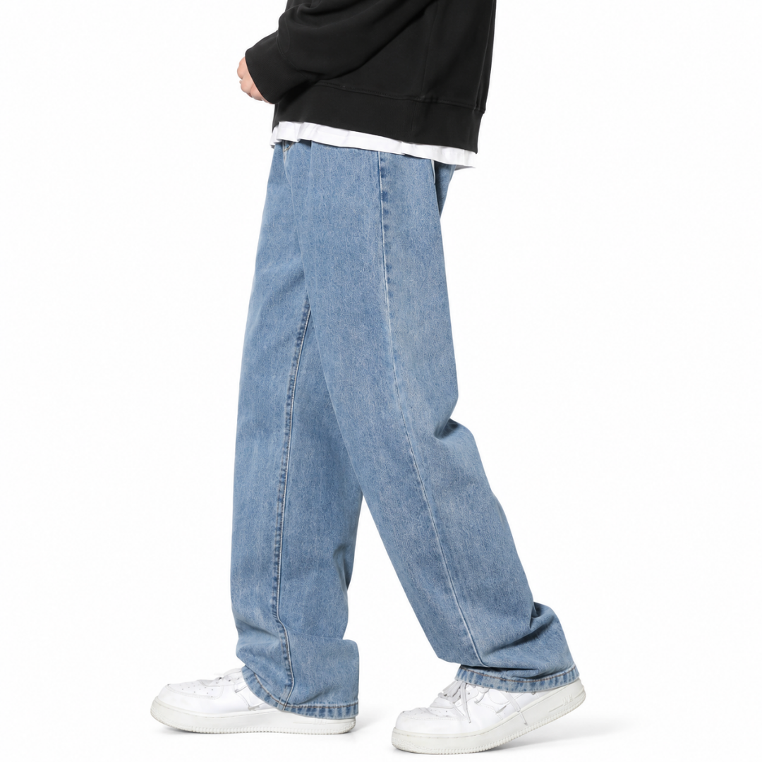 Korean Straight-Leg Jeans