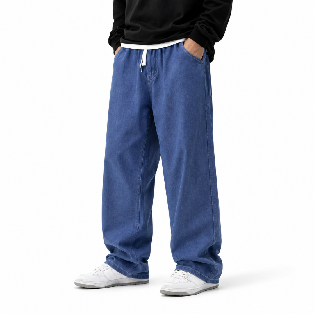 Fleece Wide-Leg Jeans